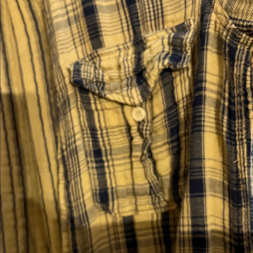🤞 M GUC Free People x CP Shades crazy soft Plaid Button Down Shirt with POCKETS! - Picture 7 of 10